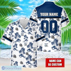 Coconut design Logo Dallas Team Hawaiian And Shorts All Printed Beach Set For Fans Custom Name Product Photo 1