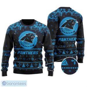 Carolina Panthers Santa Claus In The Moon All Over Print Sweater Product Photo 1