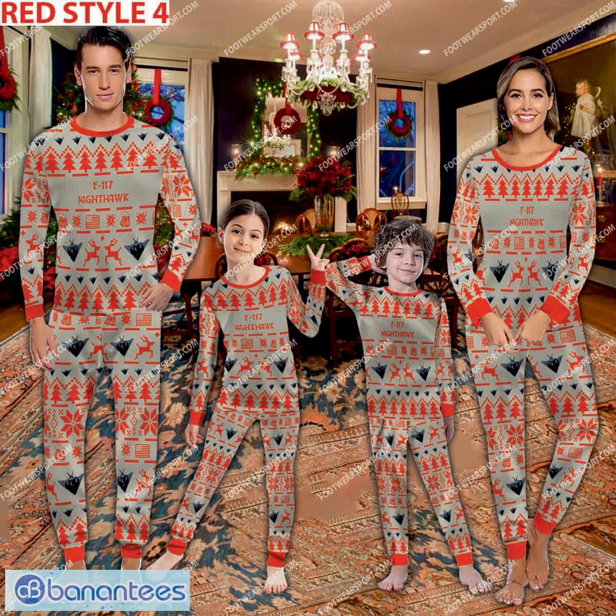 f 117 nighthawk f117 aircraft ugly christmas family pajamas set men women children 3 image F-117 Nighthawk F117 Aircraft Ugly Christmas Family Pajamas Set Men Women Children - F-117 Nighthawk F117 Aircraft Pajamas Set Family Photo Red