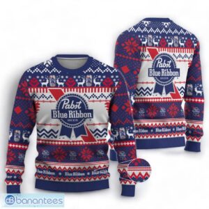 Pabst Blue Ribbon Ugly Sweater Christmas Gift For Fans Product Photo 1