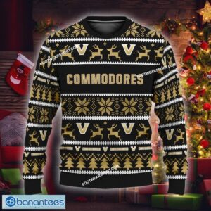 NEW Socks Vanderbilt Commodores Ugly Xmas Sweater Gift For Men And Women Custom Name - NCAA Vanderbilt Commodores Ugly Christmas Sweater For Men And Women Photo 1