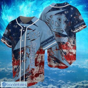NCAA North Carolina Tar Heels Logo Design Baseball Jersay Shirt Full Print Product Photo 1