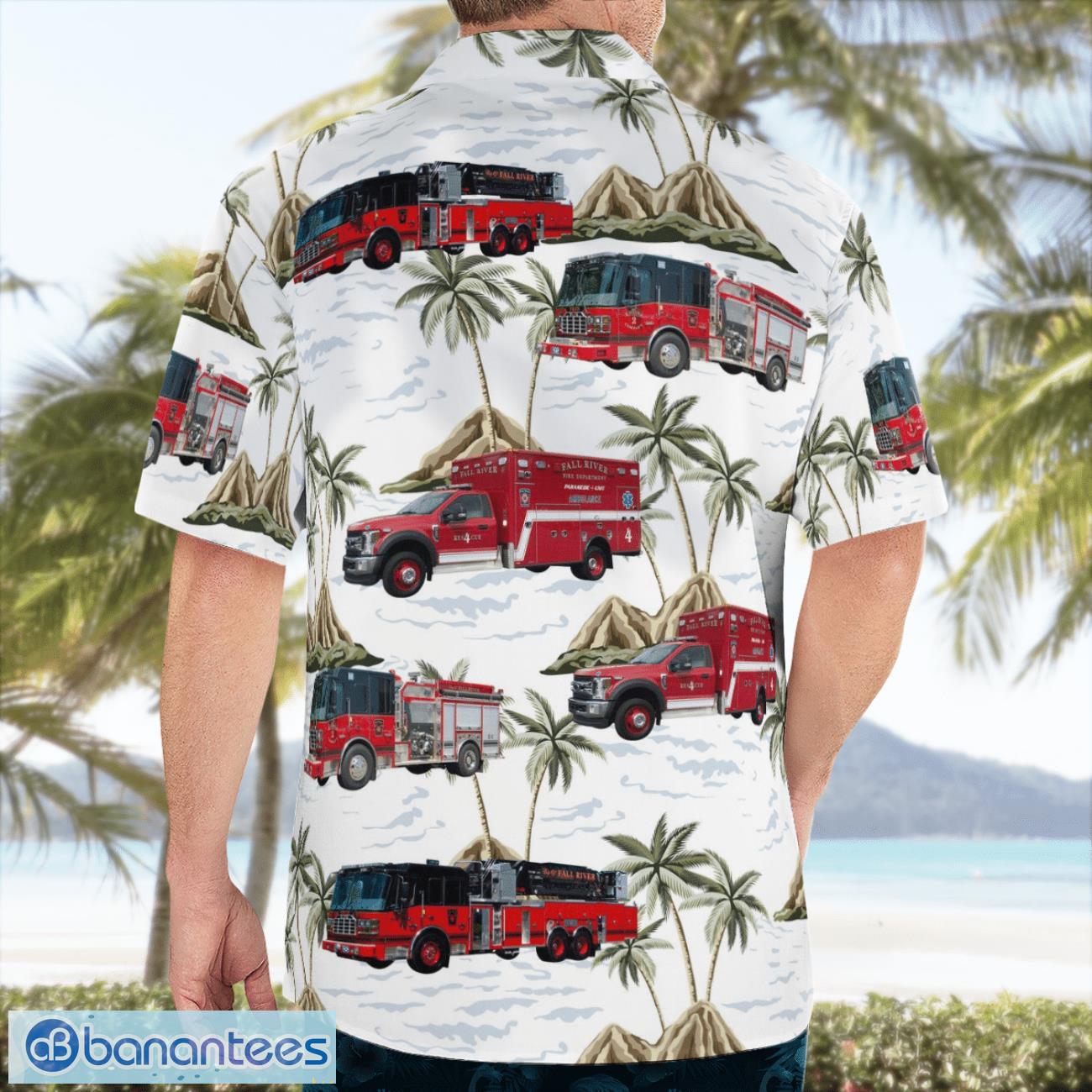 Fall River, Massachusetts, Fall River Fire Department Hawaiian Shirt Fall River, Massachusetts, Fall River Fire Department Hawaiian Shirt Product Photo 2