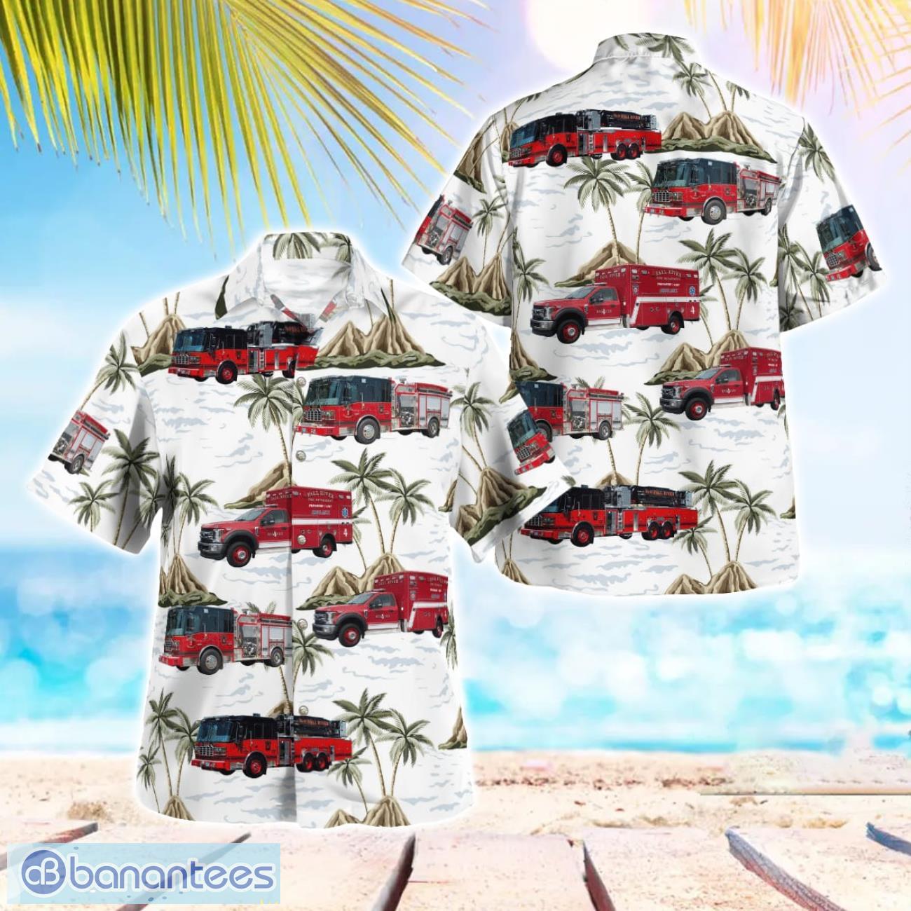 fall river massachusetts fall river fire department hawaiian shirt image Fall River, Massachusetts, Fall River Fire Department Hawaiian Shirt Product Photo 1