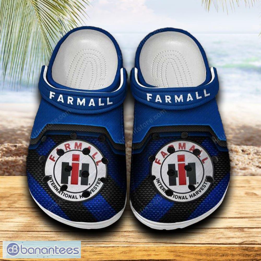 farmall car clog shoes blue color new gift for fans custom name image Farmall Car Clog Shoes Blue Color New Gift For Fans Custom Name - Farmall Car Clog Shoes Blue Color New Gift For Fans Custom Name