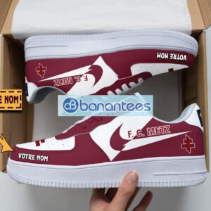 FC Metz Air Force Shoes Custom Name Gift For Fans AF1 Sneakers Product Photo 1