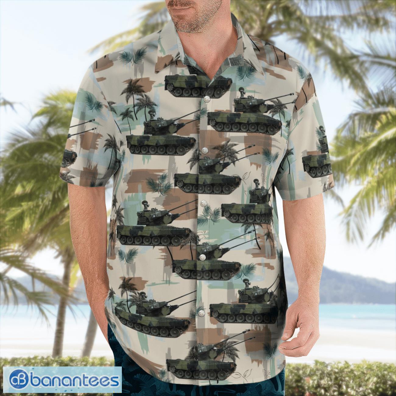 finnish army leopard 2 marksman hawaiian shirt 2 image Finnish Army Leopard 2 Marksman Hawaiian Shirt Product Photo 3