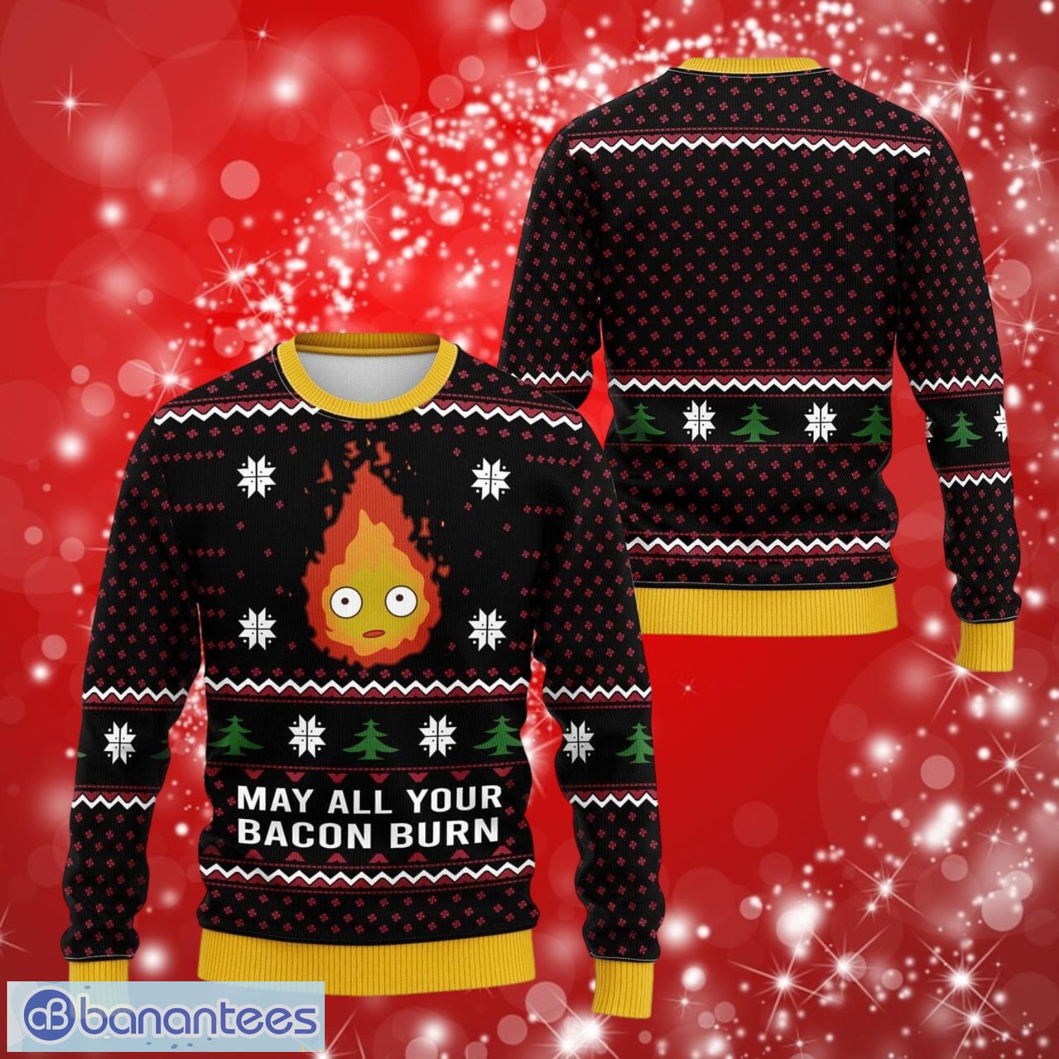fire christmas dark sweater full over print gifts christmas 3d sweater shirt image Fire Christmas Dark Sweater Full Over Print Gifts Christmas 3D Sweater Shirt Product Photo 1