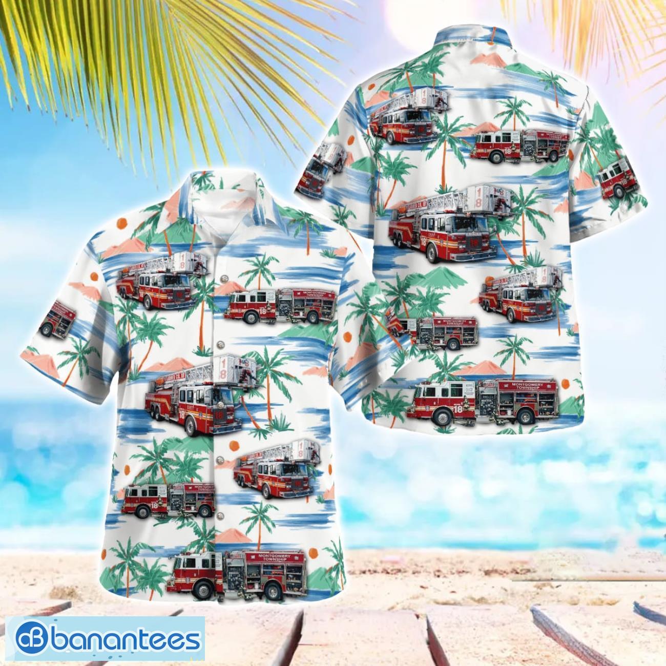 fire department of montgomery township beach hawaiian shirt gift for summer holiday image Fire Department of Montgomery Township Beach Hawaiian Shirt Gift For Summer Holiday Product Photo 1