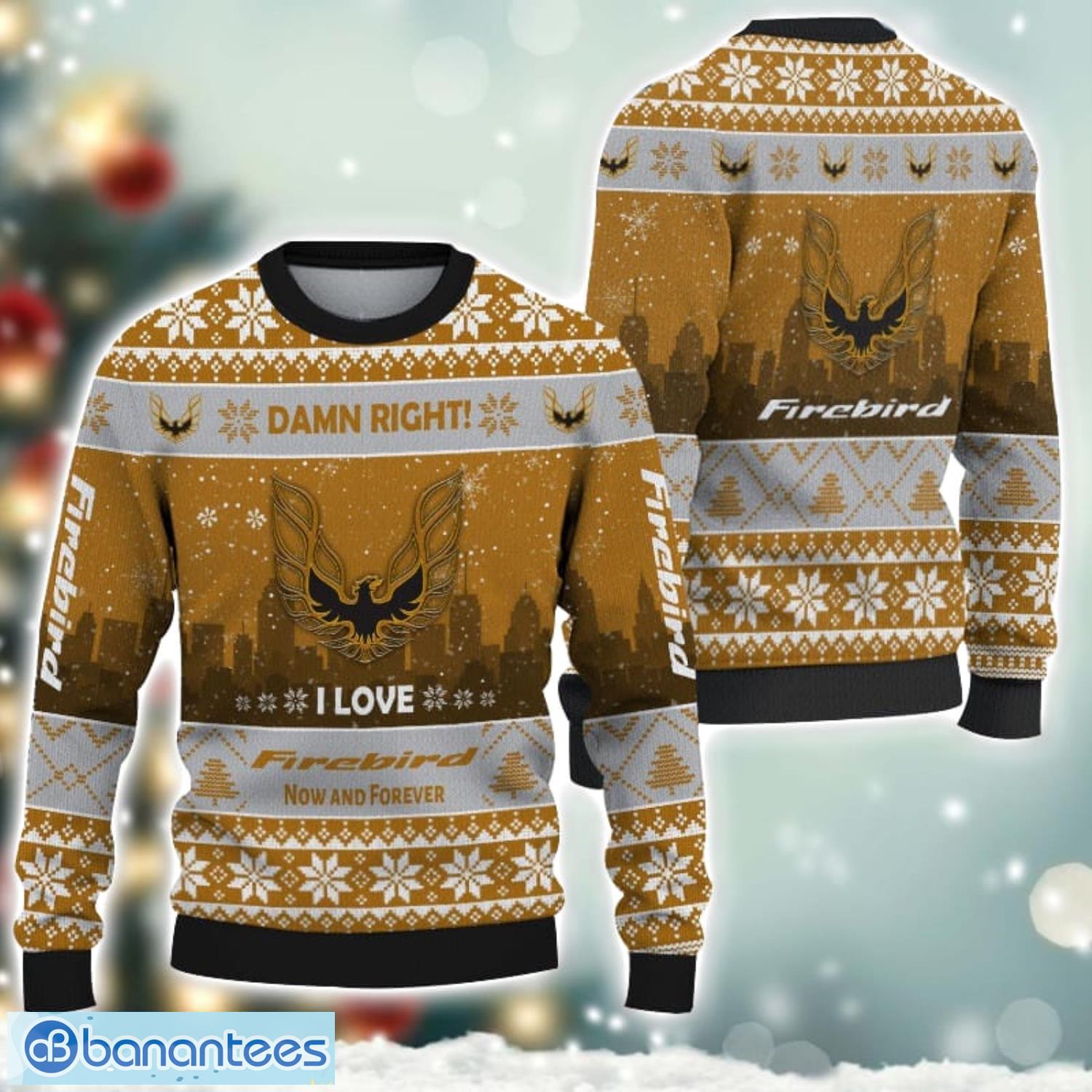firebird pontiac damn right i lover firebird now and forever 3d ugly christmas sweater christmas gift image Firebird Pontiac Damn Right I Lover Firebird Now And Forever 3D Ugly Christmas Sweater Christmas Gift Product Photo 1