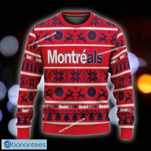 NEW Snowfall Montreal Alouettes Ugly Christmas 3D Sweater Gift For Adult Custom Name - CFL Montreal Alouettes Ugly Christmas Sweater For Men And Women Photo 1