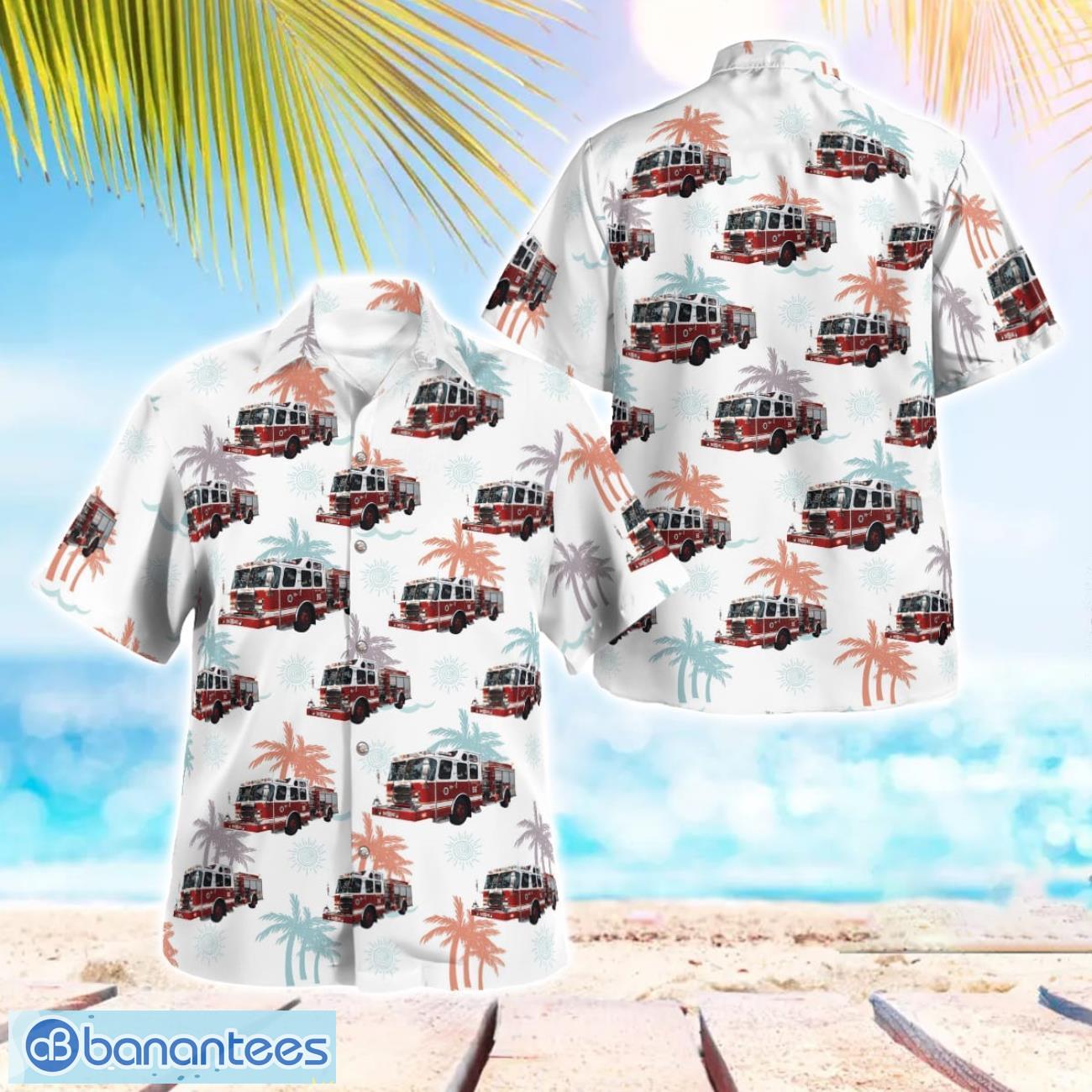 florida holly hill fire rescue aloha hawaiian shirt image Florida, Holly Hill Fire Rescue Aloha Hawaiian Shirt Product Photo 1