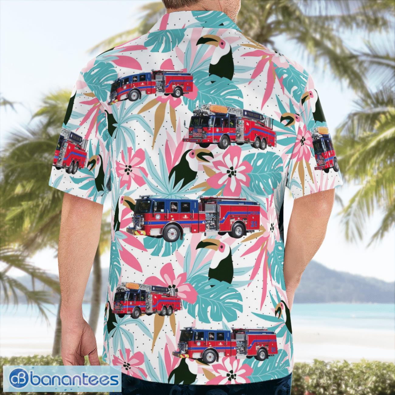florida palm coast fire department hawaiian shirt 1 image Florida, Palm Coast Fire Department Hawaiian Shirt Product Photo 2
