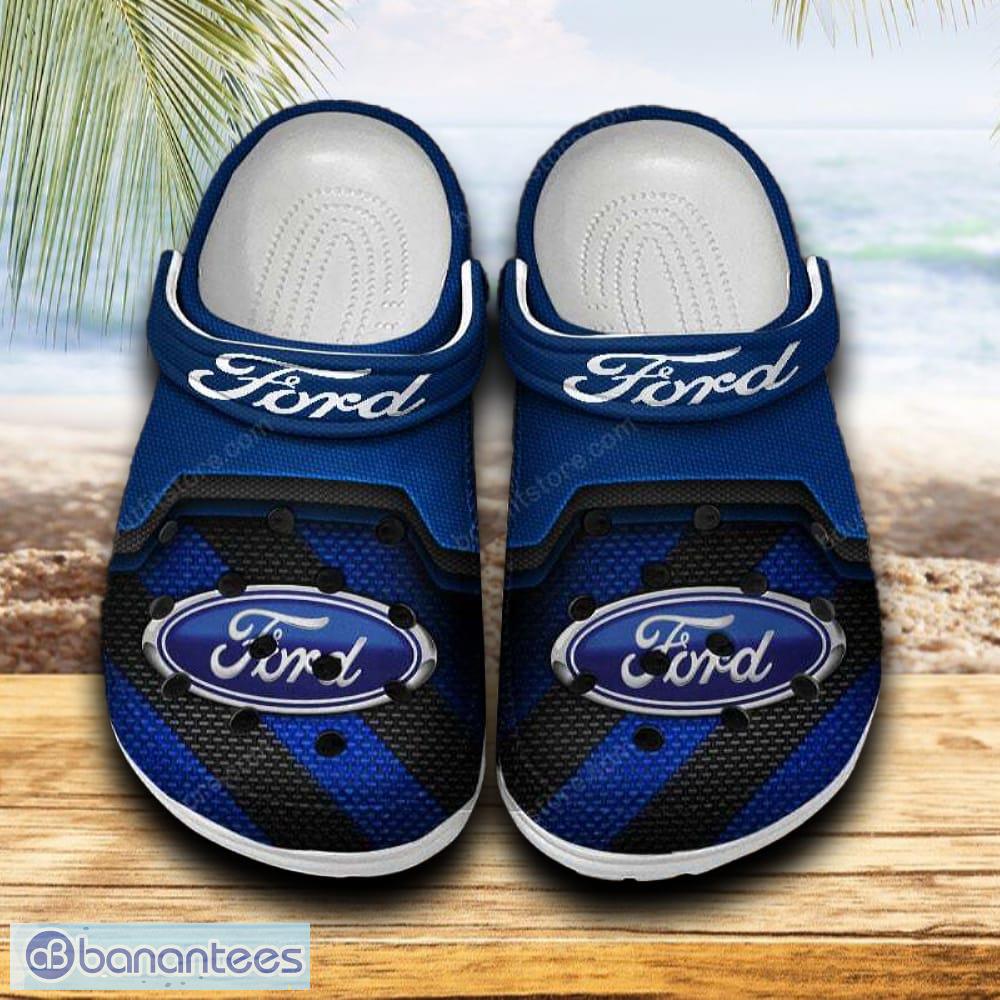 ford car clog shoes blue color new gift for fans custom name image Ford Car Clog Shoes Blue Color New Gift For Fans Custom Name - Ford Car Clog Shoes Blue Color New Gift For Fans Custom Name