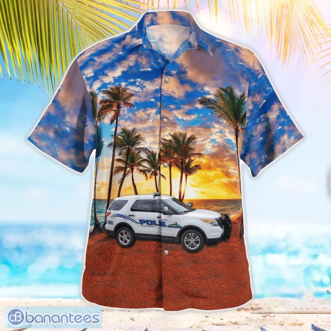gatlinburg police department gatlinburg tennessee beach shirt for team 2 image Gatlinburg Police Department Gatlinburg, Tennessee Beach Shirt For Team Product Photo 3