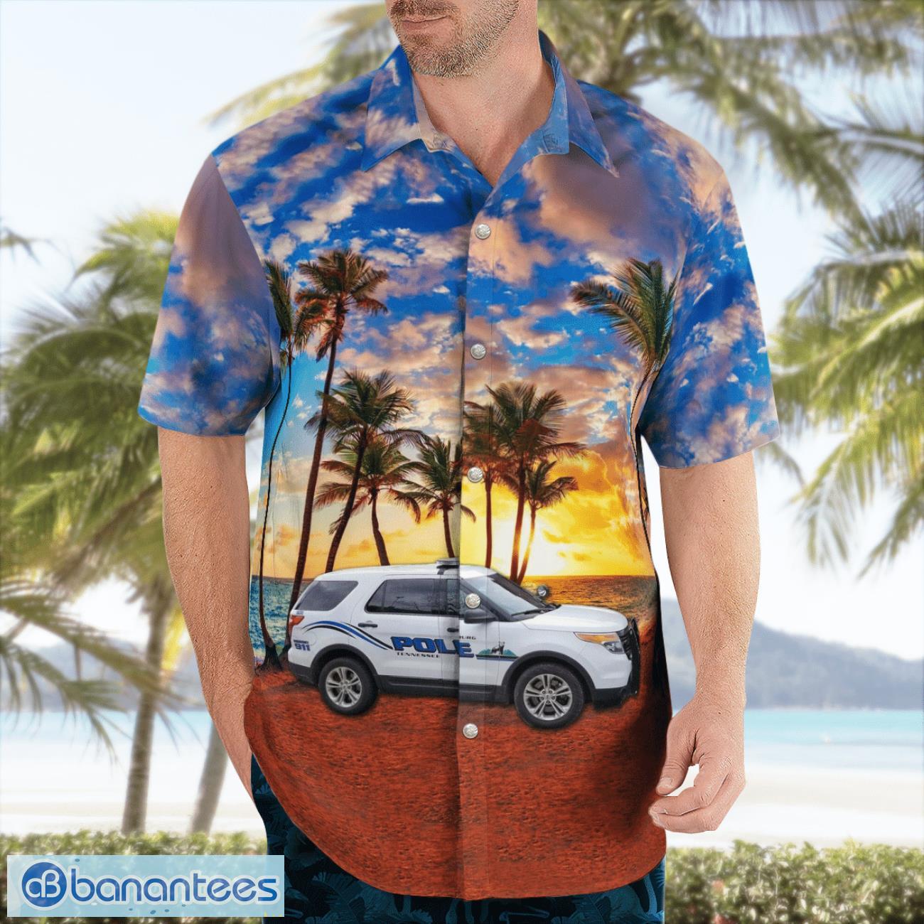 Gatlinburg Police Department Gatlinburg, Tennessee Beach Shirt For Team Gatlinburg Police Department Gatlinburg, Tennessee Beach Shirt For Team Product Photo 4