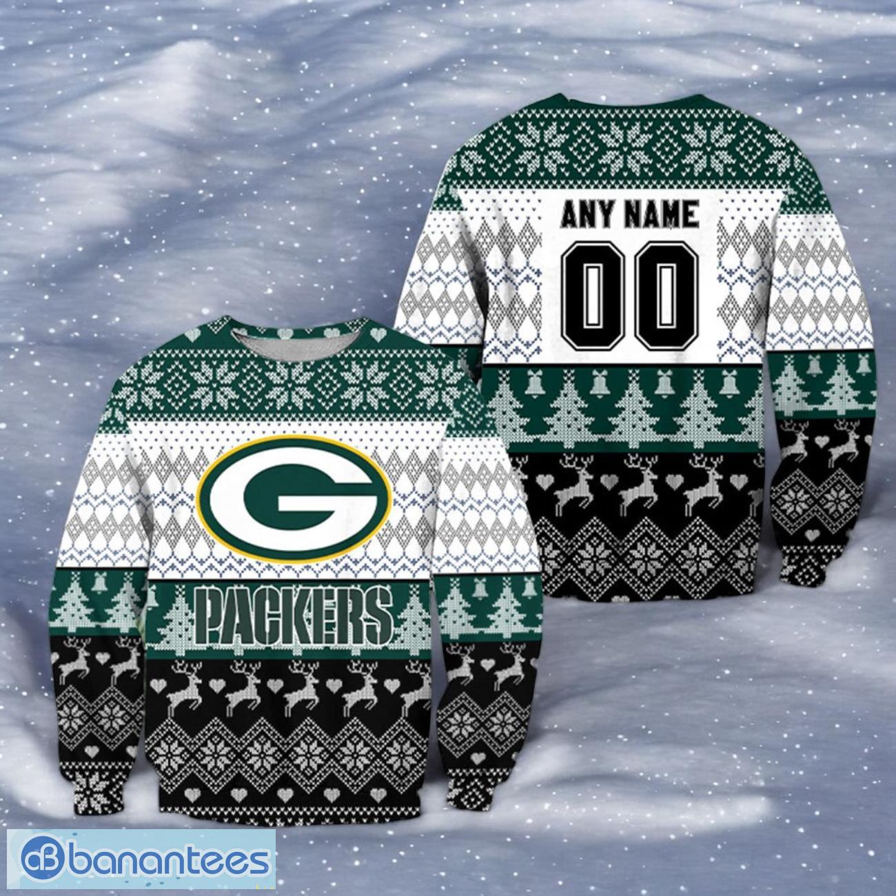 gbp personalized name number ugly sweater christmas gift for fans image GBP Personalized Name & Number Ugly Sweater Christmas Gift For Fans Product Photo 1