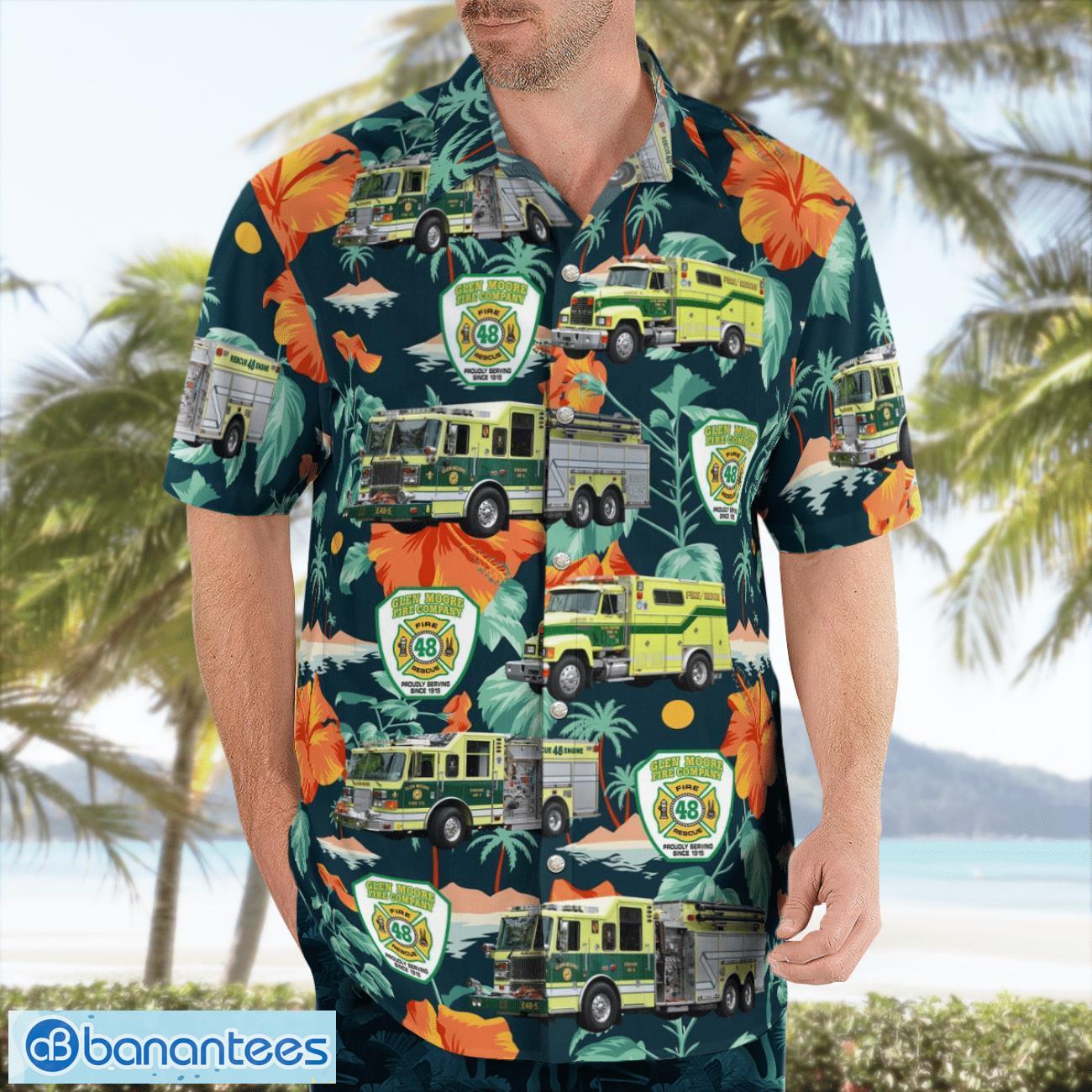 Glenmoore, Chester County, Pennsylvania, Glen Moore Fire Company Hawaiian Shirt Glenmoore, Chester County, Pennsylvania, Glen Moore Fire Company Hawaiian Shirt Product Photo 4