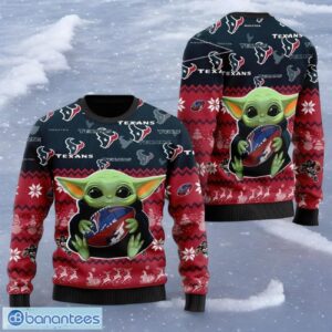 Houston Texans Thicken Sweater Shirt Baby Yoda Christmas All Over Print Sweater Product Photo 1