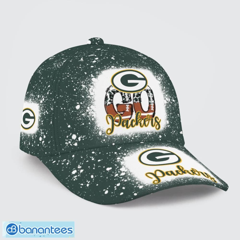 go green bay packers bleached 3d cap hat all over print for men women fans image Go Green Bay Packers Bleached 3D Cap Hat All OVer Print For Men Women Fans - Go Green Bay Packers Bleached Print Cap_1