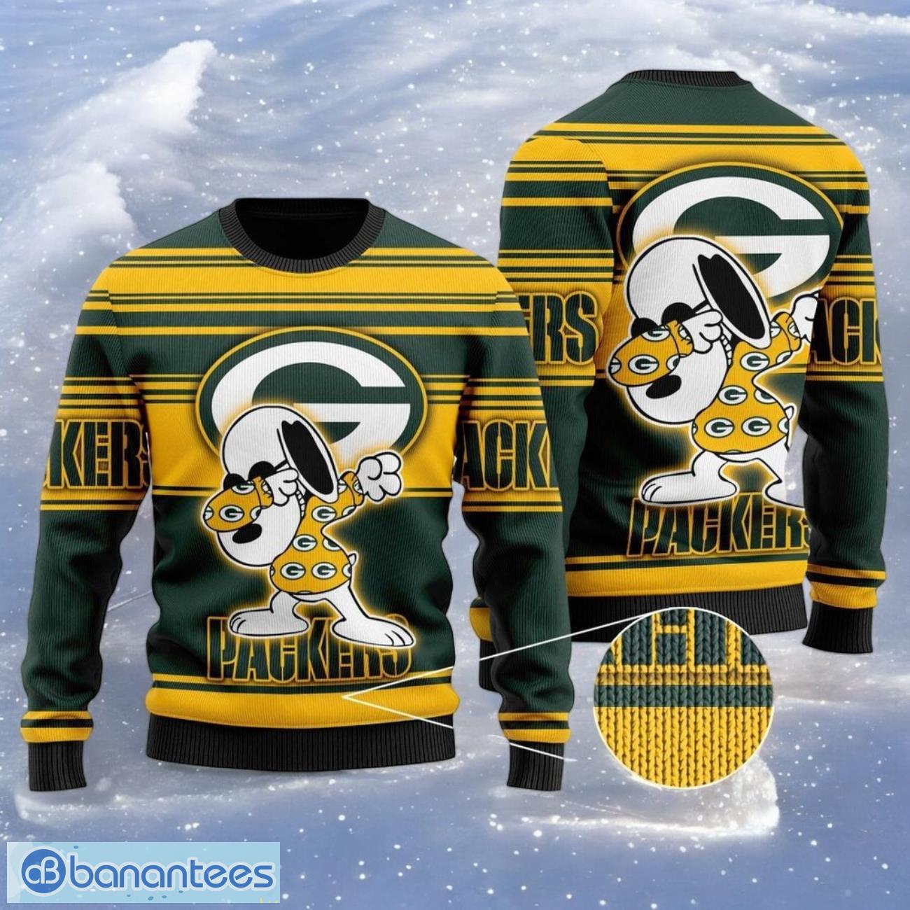 green bay packers thicken sweater full printed christmas gift image Green Bay Packers Thicken Sweater Full Printed Christmas Gift Product Photo 1