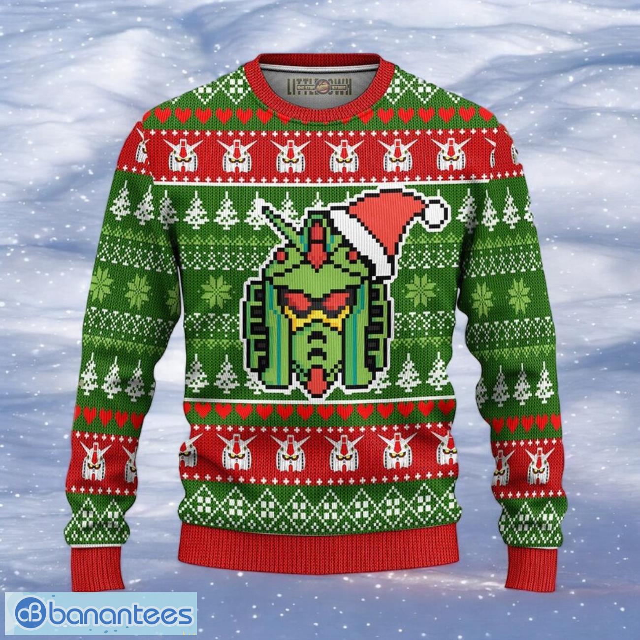 gundam ugly sweater christmas gift for fans image Gundam Ugly Sweater Christmas Gift For Fans Product Photo 1