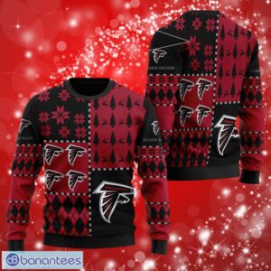 NFL Atlanta Falcons Logo Christmas Dark Sweater Full Over Print Gifts Christmas 3D Sweater Shirt Product Photo 1