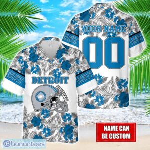 Detroit Team Hawaiian And Shorts All Printed Beach Set For Fans Custom Name Product Photo 1