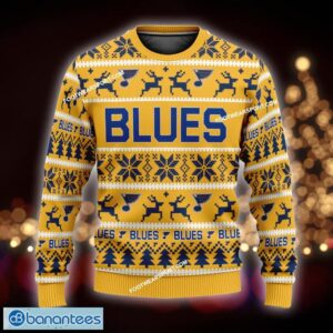 NEW Style St. Louis Blues Ugly Christmas Sweater Gift Holidays Custom Name - NHL St. Louis Blues Ugly Christmas Sweater For Men And Women Photo 1