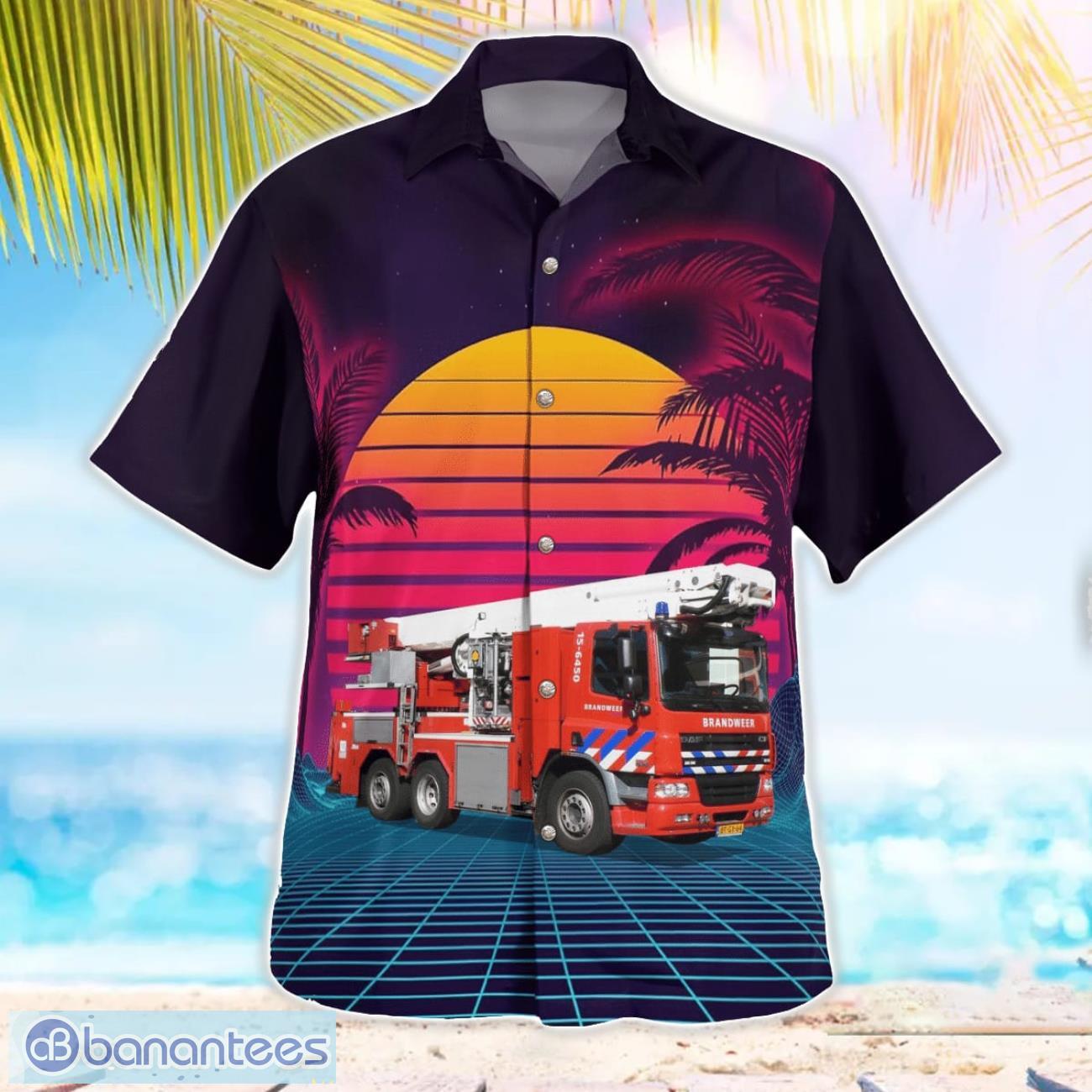 hague netherlands brandweer haaglanden hawaiian shirt 2 image Hague, Netherlands, Brandweer Haaglanden Hawaiian Shirt Product Photo 3