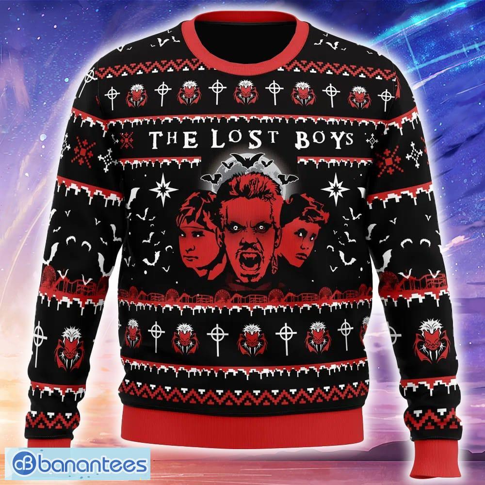 half vampire the lost boys knitted christmas sweater trending holidays for men women fans image Half Vampire The Lost Boys Knitted Christmas Sweater Trending Holidays For Men Women Fans - Half Vampire The Lost Boys Ugly Christmas Sweater_1