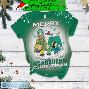 Snoopy Charlie Brown Starbucks Mery Christmas Fleece Pajamas Set For Christmas - Snoopy Charlie Brown Starbucks Mery Christmas Fleece Pajamas Set-3
