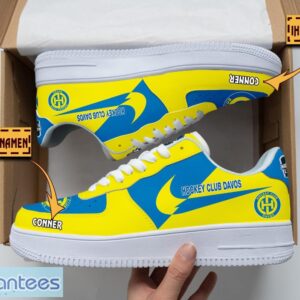 HC Davos Air Force Shoes Custom Name Gift For Fans AF1 Sneakers Product Photo 1