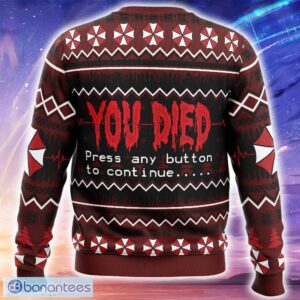 You Died Resident Evil Ugly Christmas Sweater Trending Holidays For Men Women Fans - You Died Resident Evil Ugly Christmas Sweater_2