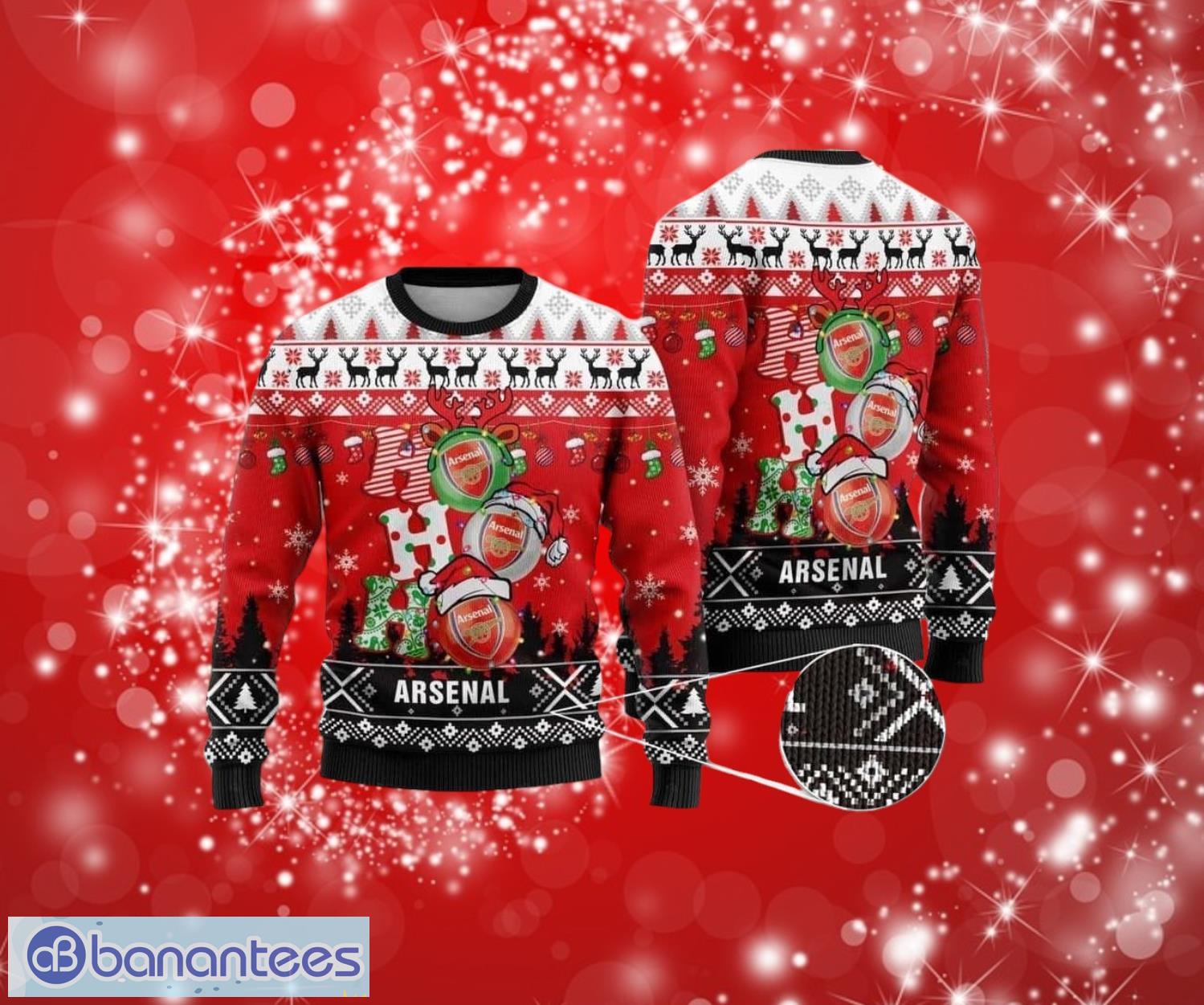 ho ho ho arsenal christmas warmth full over print gifts christmas 3d sweater shirt image Ho Ho Ho Arsenal Christmas Warmth Full Over Print Gifts Christmas 3D Sweater Shirt Product Photo 1