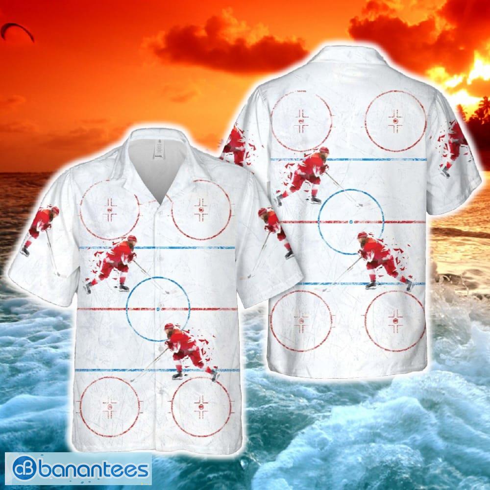 hockey player in red jersey skating hawaiian shirt image Hockey Player in Red Jersey Skating Hawaiian Shirt - Hockey Player in Red Jersey Skating Hawaiian Shirt-1