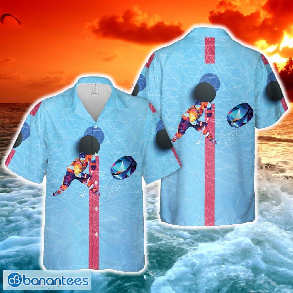 hockey player on the run hawaiian shirt image Hockey player on the run Hawaiian Shirt - Hockey player on the run Hawaiian Shirt-1