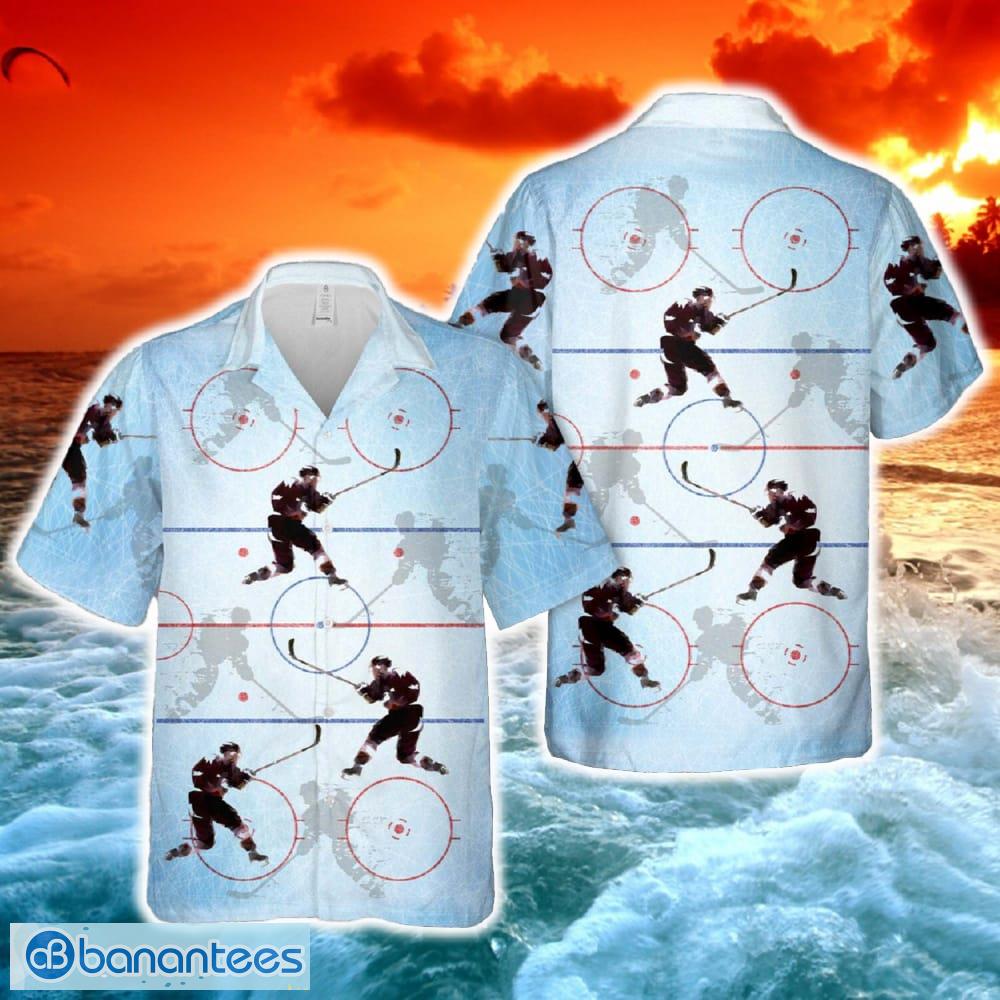 hockey player skating hawaiian shirt image Hockey Player Skating Hawaiian Shirt - Hockey Player Skating Hawaiian Shirt-1