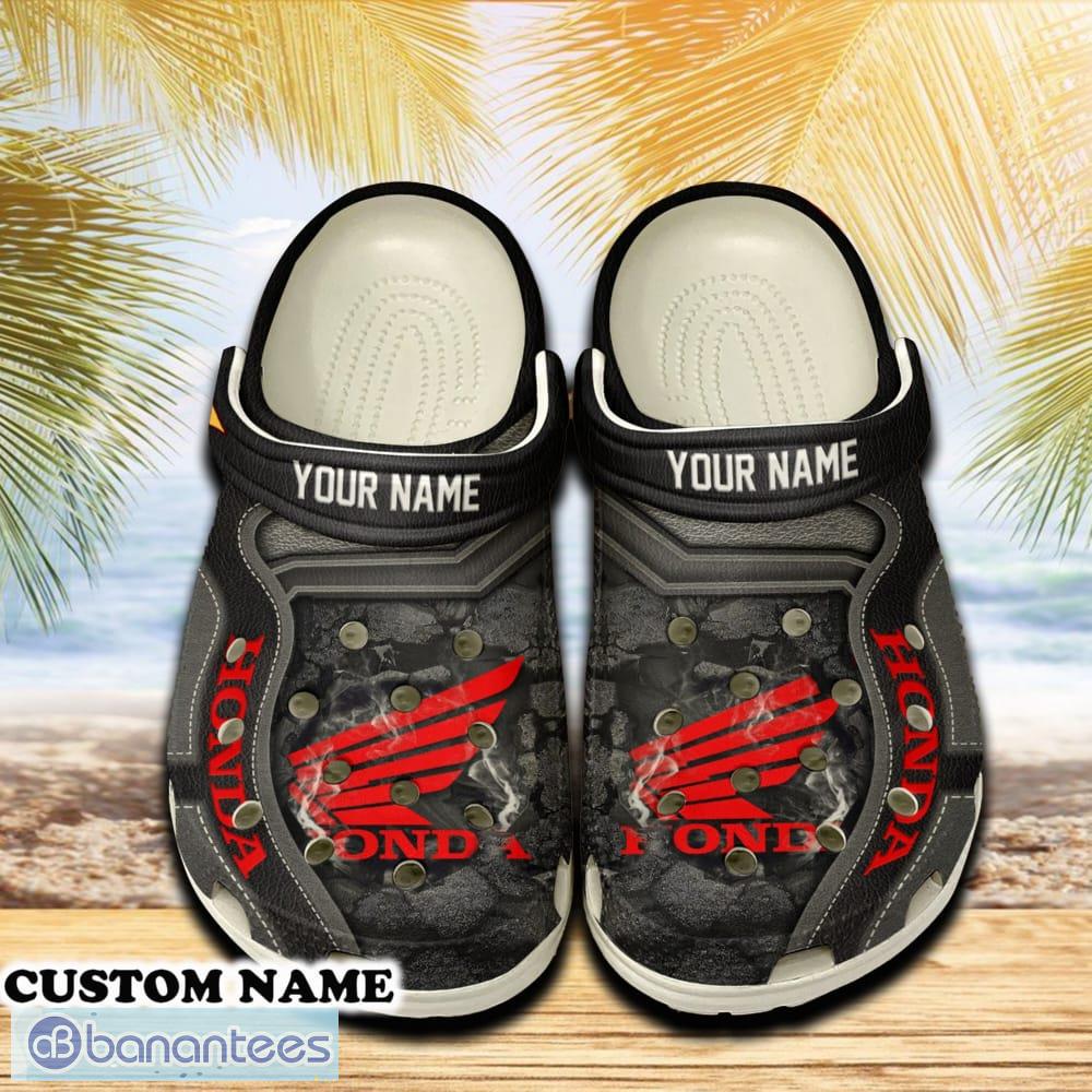 honda motorcycle car 3d clog shoes gray color for men women gift fans summer custom name image Honda Motorcycle Car 3D Clog Shoes Gray Color For Men Women Gift Fans Summer Custom Name - Honda Motorcycle Car 3D Clog Shoes Gray Color Custom Name_1
