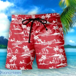 Houston Cougars 3D Tropical Pattern Coconut Tree Hawaiian Shirt And Shorts Product Photo 2
