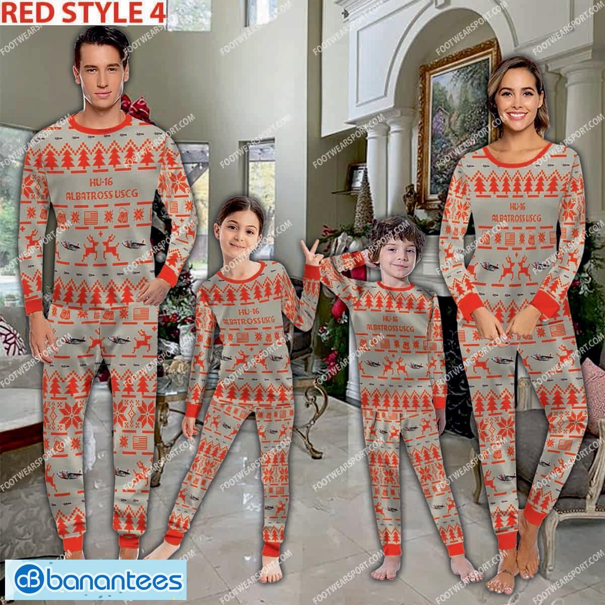 hu 16 albatross uscg hu16 aircraft pajamas set family men women children christmas 3 image HU-16 Albatross USCG HU16 Aircraft Pajamas Set Family Men Women Children Christmas - HU-16 Albatross USCG HU16 Aircraft Pajamas Set Family Photo Red