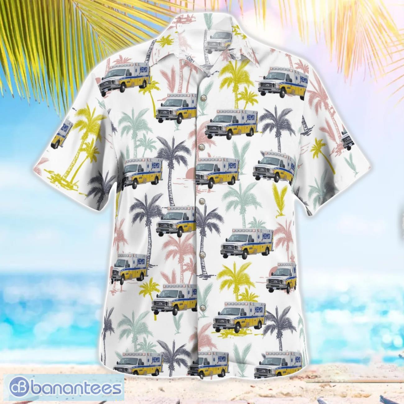 Huntsville, Alabama, HEMSI Ambulance Hawaiian Shirt Huntsville, Alabama, HEMSI Ambulance Hawaiian Shirt Product Photo 3