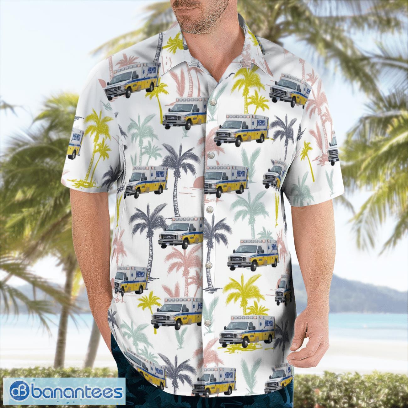 Huntsville, Alabama, HEMSI Ambulance Hawaiian Shirt Huntsville, Alabama, HEMSI Ambulance Hawaiian Shirt Product Photo 4