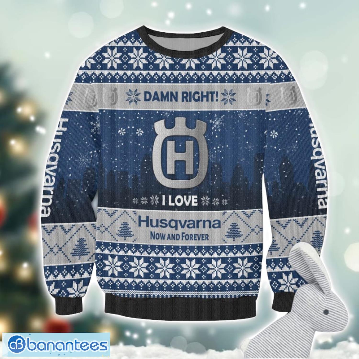 husqvarna damn right i lover husqvarna now and forever 3d ugly christmas sweater christmas gift 1 image Husqvarna Damn Right I Lover Husqvarna Now And Forever 3D Ugly Christmas Sweater Christmas Gift Product Photo 2
