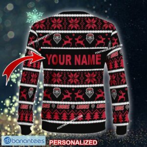 NEW Thermos New Mexico Lobos Ugly Christmas Sweater Gift For Men And Women Custom Name - NCAA New Mexico Lobos Ugly Christmas Sweater For Men And Women Photo 2