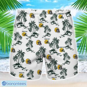 Coconut design Logo Green Bay Team Hawaiian And Shorts All Printed Beach Set For Fans Custom Name Product Photo 2