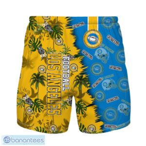 Los Angeles Football Team Hawaiian Shirt And Shorts Custom Name Number Tropical Style Hawaiian Shirt Product Photo 2