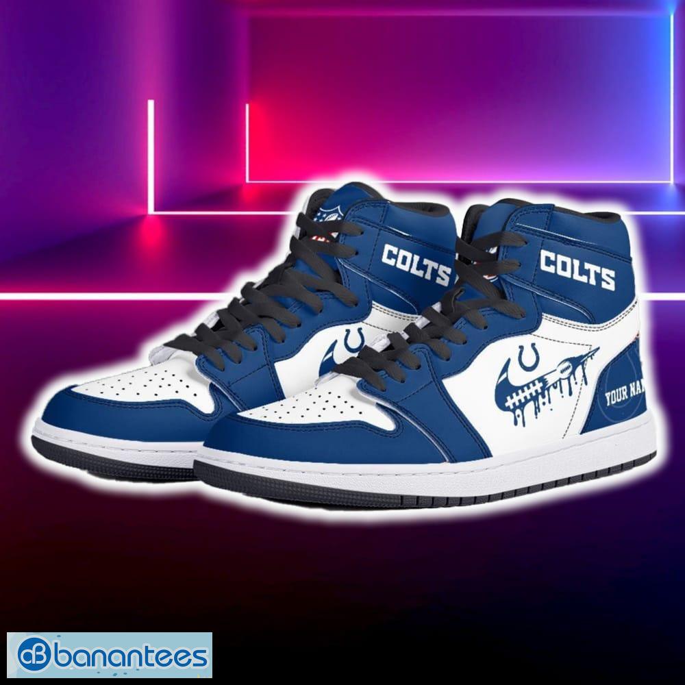 indianapolis colts air jordan hightop shoes new custom name for fans gift sneaker 1 image Indianapolis Colts Air Jordan Hightop Shoes New Custom Name For Fans Gift Sneaker - Indianapolis Colts Air Jordan Hightop Shoes Photo 5