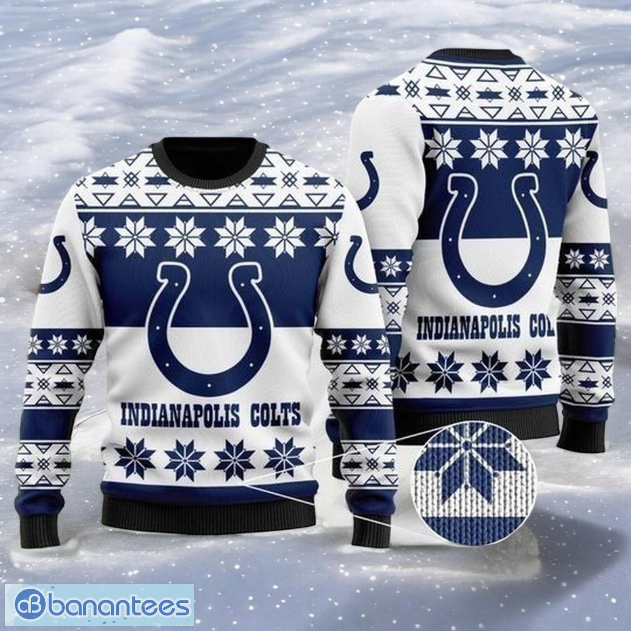 indianapolis colts thicken sweater shirt wool christmas for fans all over print sweater image Indianapolis Colts Thicken Sweater Shirt Wool Christmas For Fans All Over Print Sweater Product Photo 1