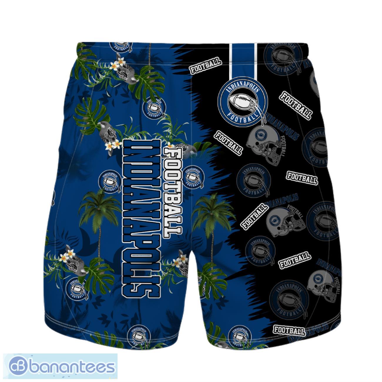 indianapolis football team hawaiian shirt and shorts custom name number tropical style hawaiian shirt 1 image Indianapolis Football Team Hawaiian Shirt And Shorts Custom Name Number Tropical Style Hawaiian Shirt Product Photo 2
